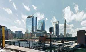 Officials from Delaware North, Boston Properties, the City of Boston, the state of Massachusetts and over 200 community members celebrated the official groundbreaking of ‘The Hub on Causeway’ development at a ceremony on January 7, at the site of the former Boston Garden on Causeway Street. (Photo Credit: Steve Babineau/BostonBruins.com)