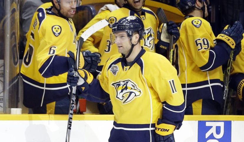 Calgary’s Kris Russell (AP)